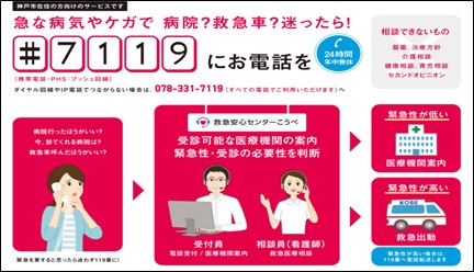 救急安心センターこうべをご紹介するページへのリンクバナーです。