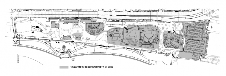 公募対象公園施設の設置予定区域図