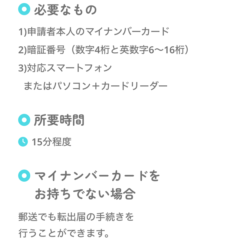 スマホで転出必要なもの